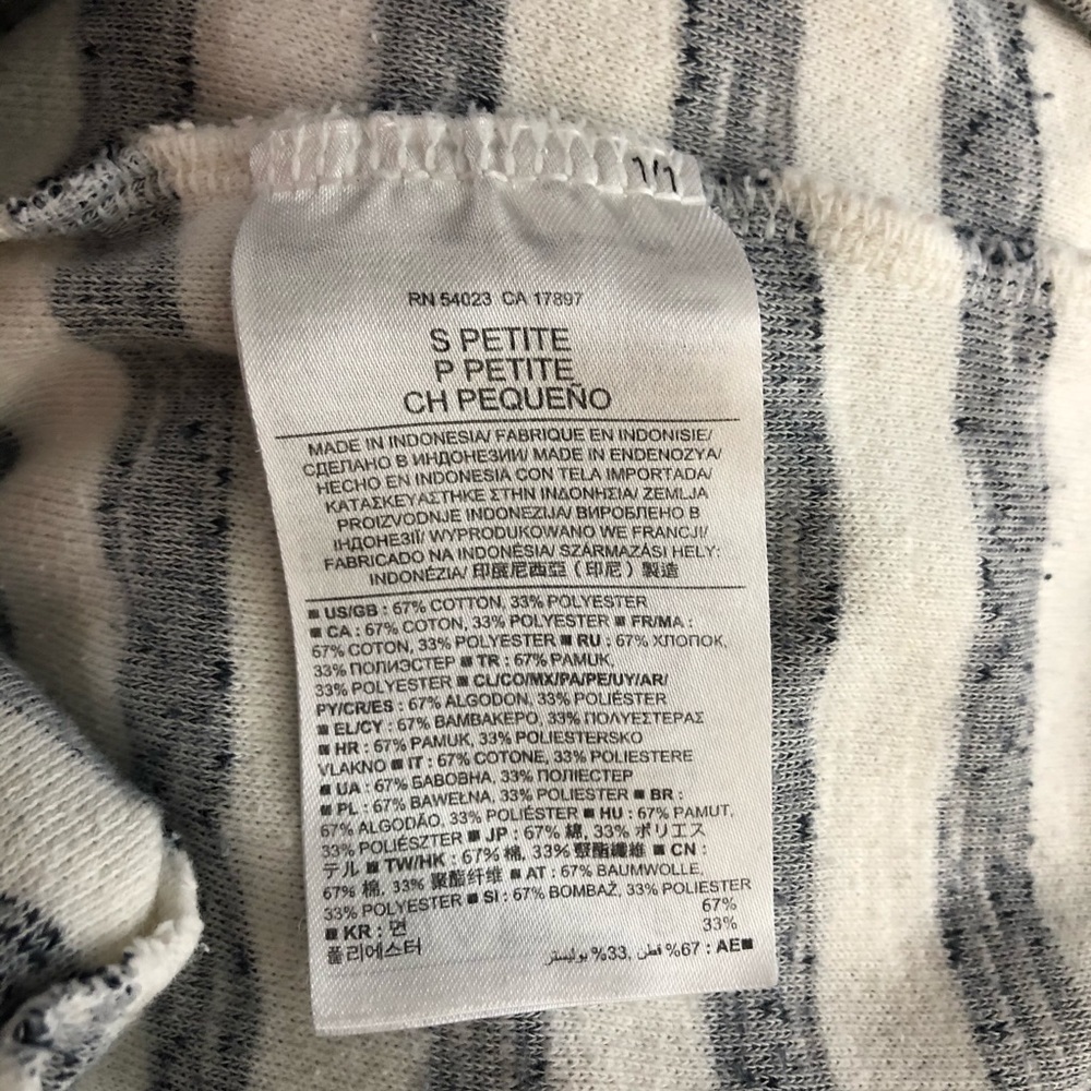 BANANA REPUBLIC striped dress white and gray. P Sm - Picture 8 of 9